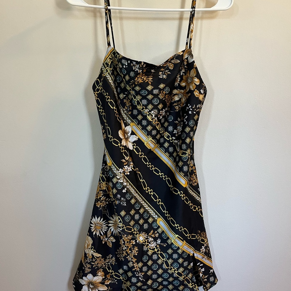 Princess Polly Black and Gold Backless Dress - Picture 5 of 7